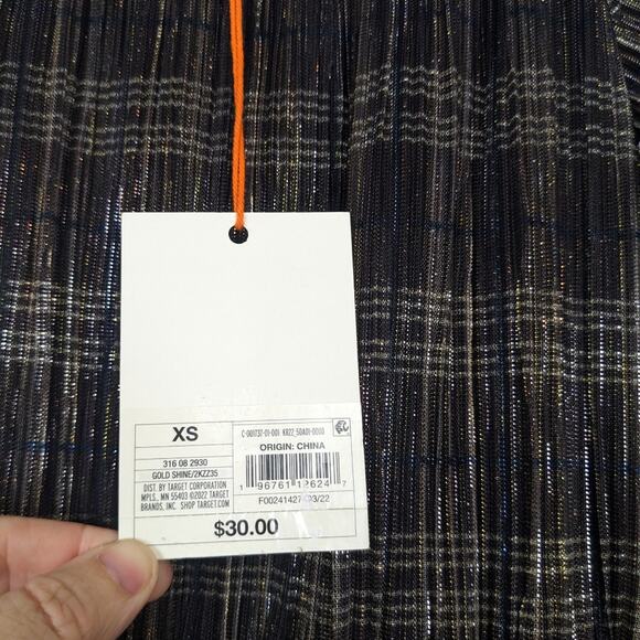 NWT Knox Rose Black Gold Shine Stripe Long Sleeve Blouse - Picture 7 of 8